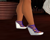 Blue & White Wedge heels