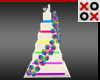 6T Rainbow Wedding Cake